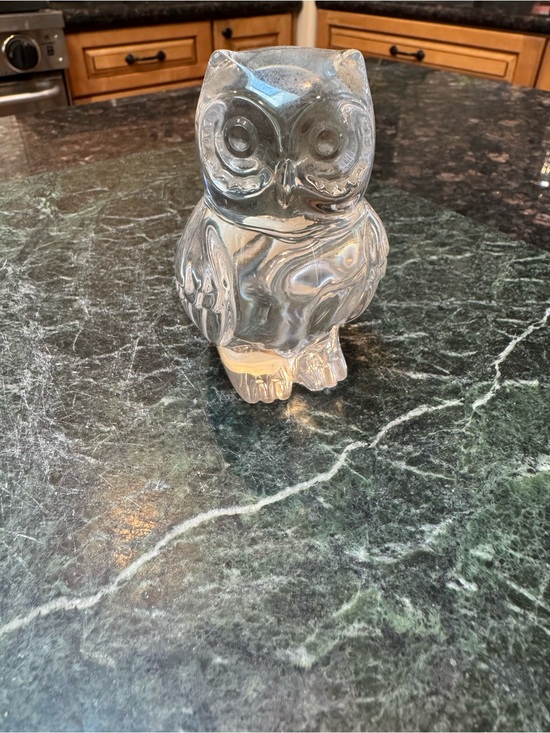 Other - Clear Glass Owl Figurine